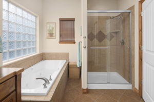 5-Piece Master Bath Features Jetted Tub With Tile Surround