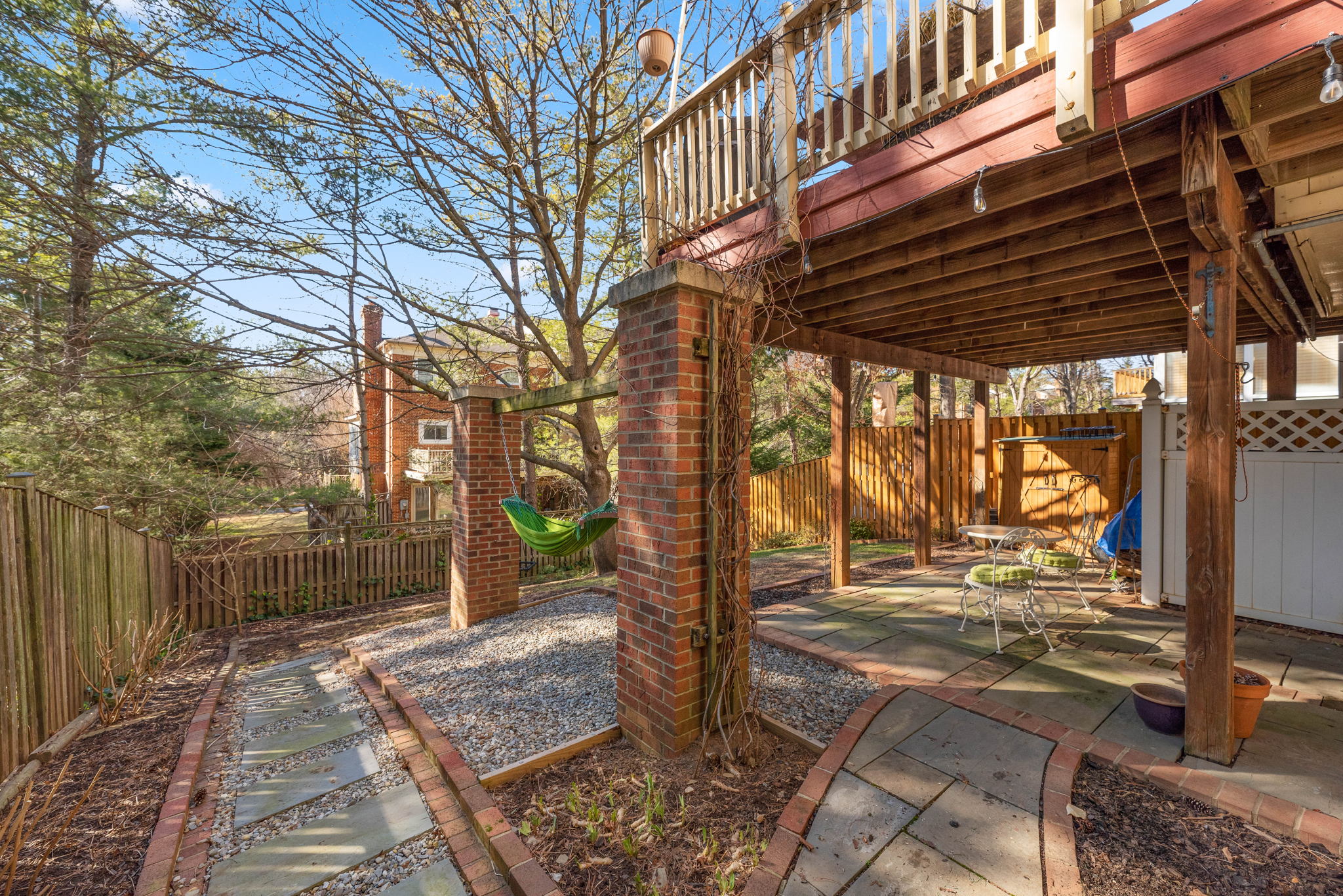 Expansive Brick and Stone Patio and Leadwalks