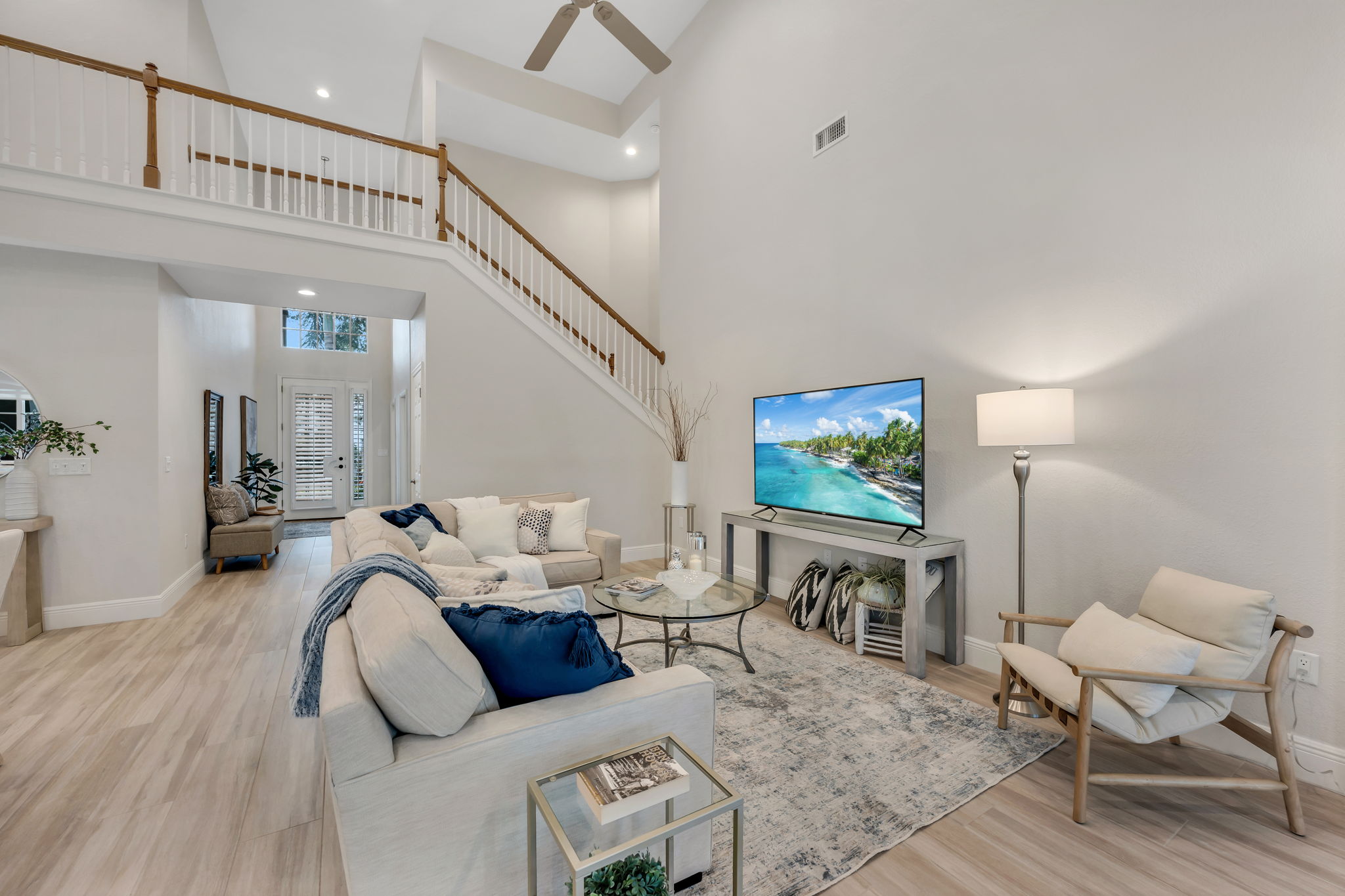 Great Room and upstairs with 2 bedrooms/2 bath PLUS bonus/flex room