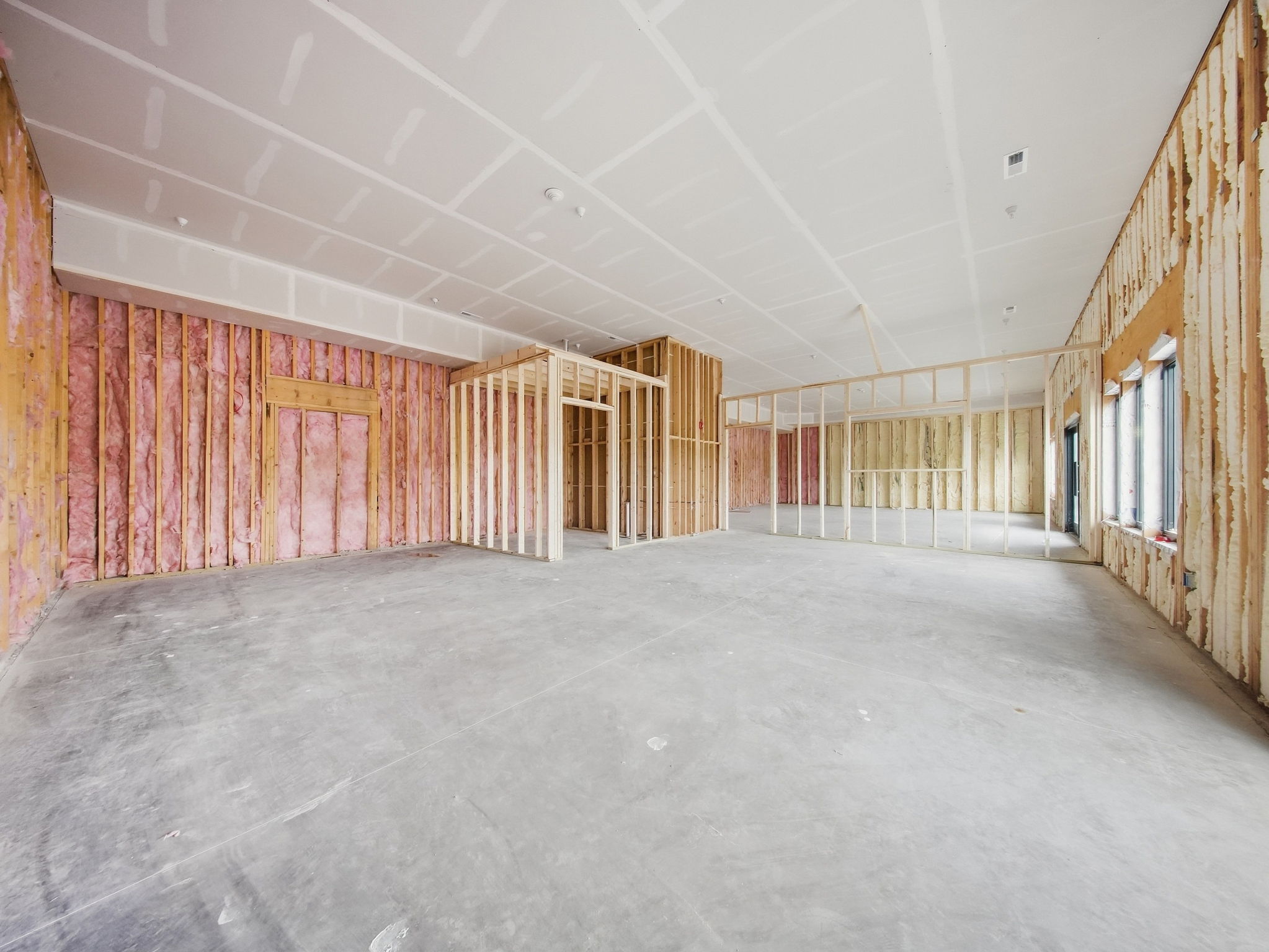 11 - Unfinished Interior - Framed Room Overview