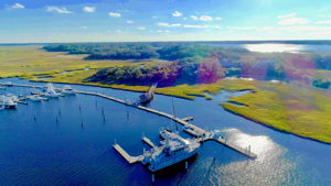 Marina Aerial View of Oyster Bay Yacht Club