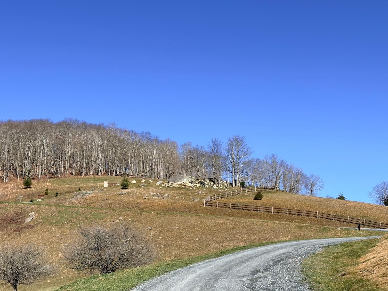 Chappell Farm Rd going up to the gate.